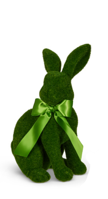 RAZ Large Sitting Moss Rabbit – Johnson Florist