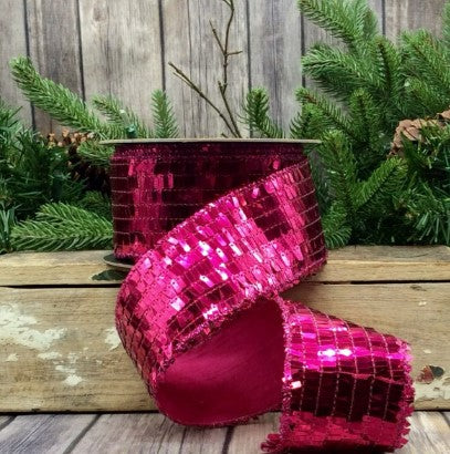 D Stevens Sugar Plum Sequin Luxury Christmas Ribbon Wired - Fabulous  Fairytales