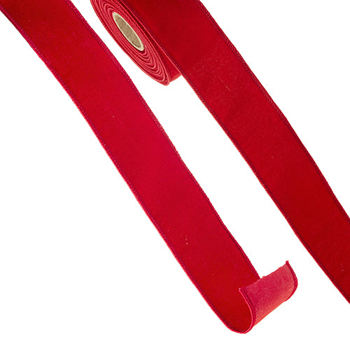 Raz Imports Ribbon 2023 2 x 10 Yards Red Velvet Ribbon
